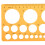 3Pcs Small Circle Round Circular Drawing Template KT Soft Plastifc Ruler Design Drafting Stencil 3