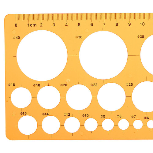 3Pcs Small Circle Round Circular Drawing Template KT Soft Plastifc Ruler Design Drafting Stencil 2