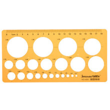3Pcs Small Circle Round Circular Drawing Template KT Soft Plastifc Ruler Design Drafting Stencil