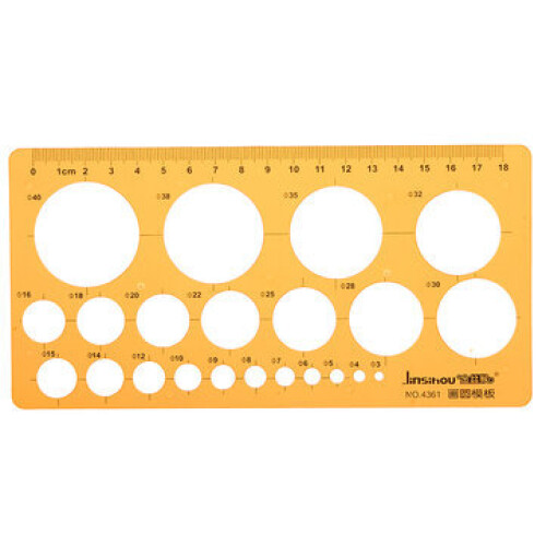 3Pcs Small Circle Round Circular Drawing Template KT Soft Plastifc Ruler Design Drafting Stencil