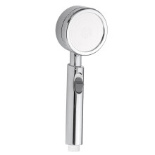 Bathroom Bath Round Handheld Shower Head Boost High Pressure w/ On Off Switch