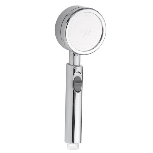 Bathroom Bath Round Handheld Shower Head Boost High Pressure w/ On Off Switch