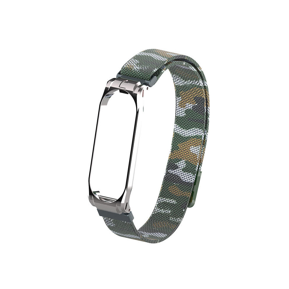 Camouflage Metal Watch Band Watch Strap Replacement For Xiaomi Miband 4 Grey 6441594710625
