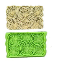Halloween Party DIY Rosette Ruffle Roses Silicone Mold Fondant Cake Baking Mould