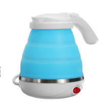 Travel Silicone Foldable Electric Water Kettle Collapsible Camping Water Boiler