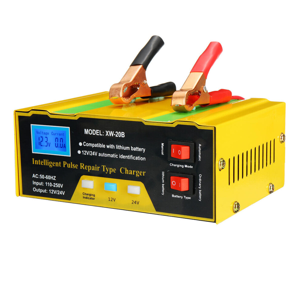 12V/24V Car Battery Charger Full Auto Intelligent 10A Pulse Repair Maintenance 6901722583564