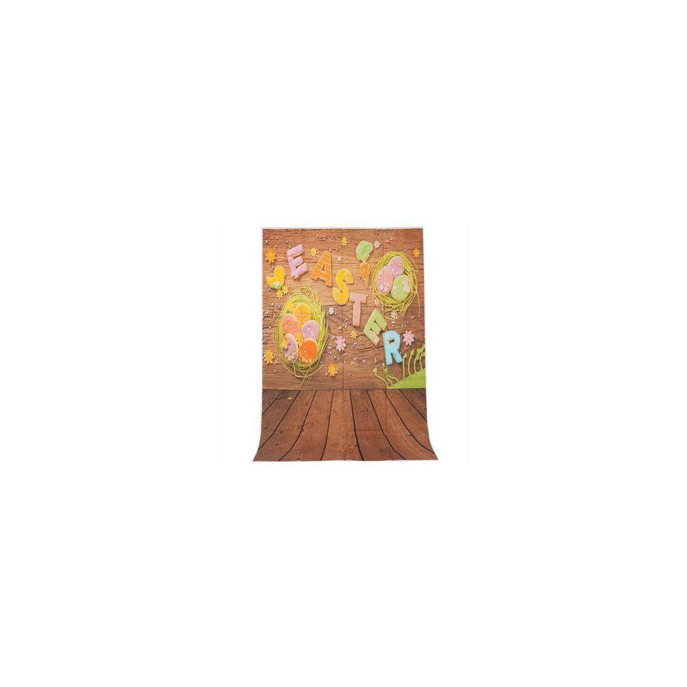 1X1.5m 3X5ft Easter Egg Wall Wooden Floor Vinyl Studio Photography Backdrop Background 4191026519785