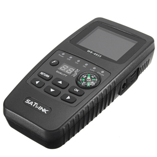 WS-6933 DVB-S2 FTA Digital Satellite Finder Meter LCD Flashlight