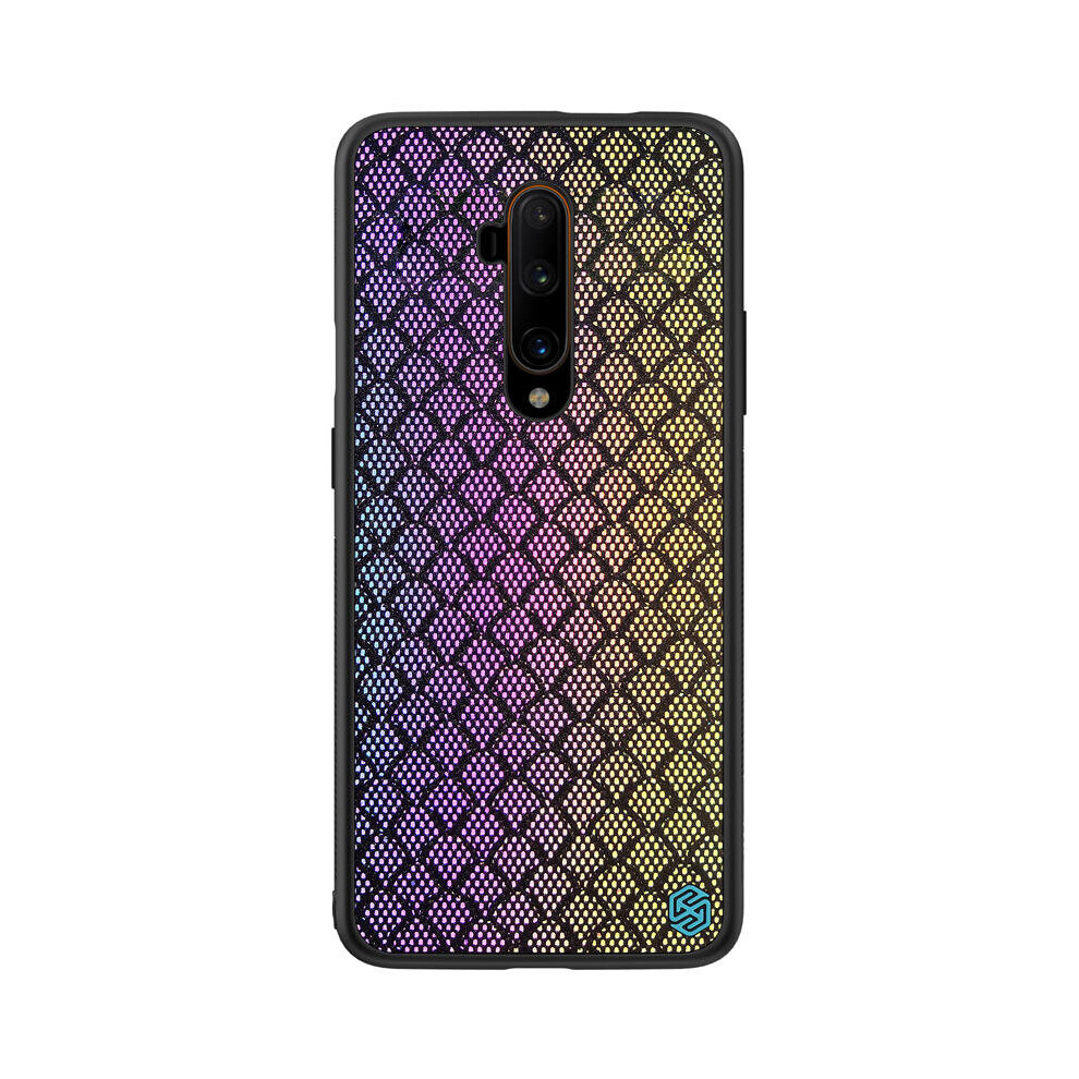 For Oneplus 7T Pro Case Nillkin Luxury Luster Twinkle Shield Woven Polyester + Pu Leather Hard Back Protective Case 6441594712308