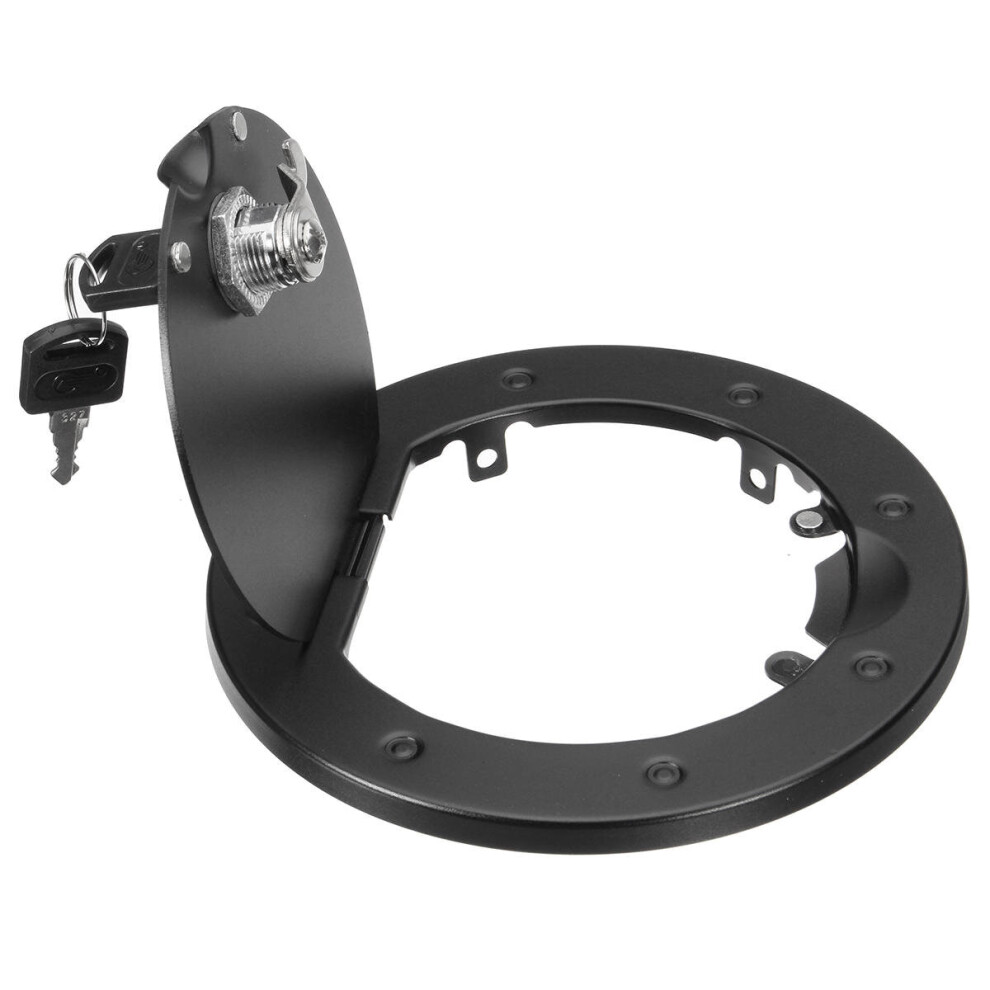 Aluminum Alloy Locking Fuel Tank Gas Cover Housing For Jeep Jk 07-16 Black 5202984938286