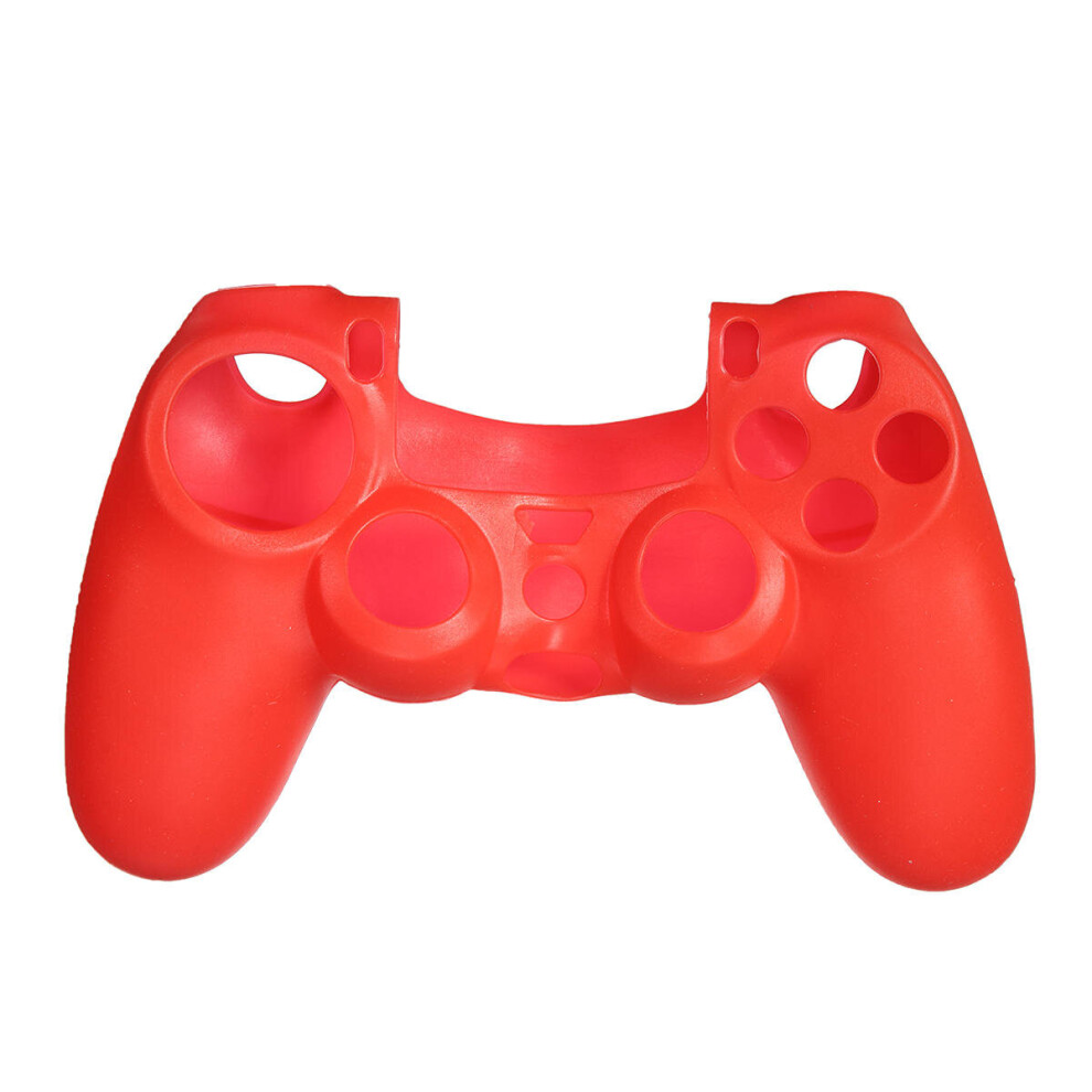 2 In 1 Soft Silicone Rubber Case Cover For Sony Play Station Dualshock 4 Ps4 Ds4 Pro Slim Wireless Controller Skin Red 4151093613489