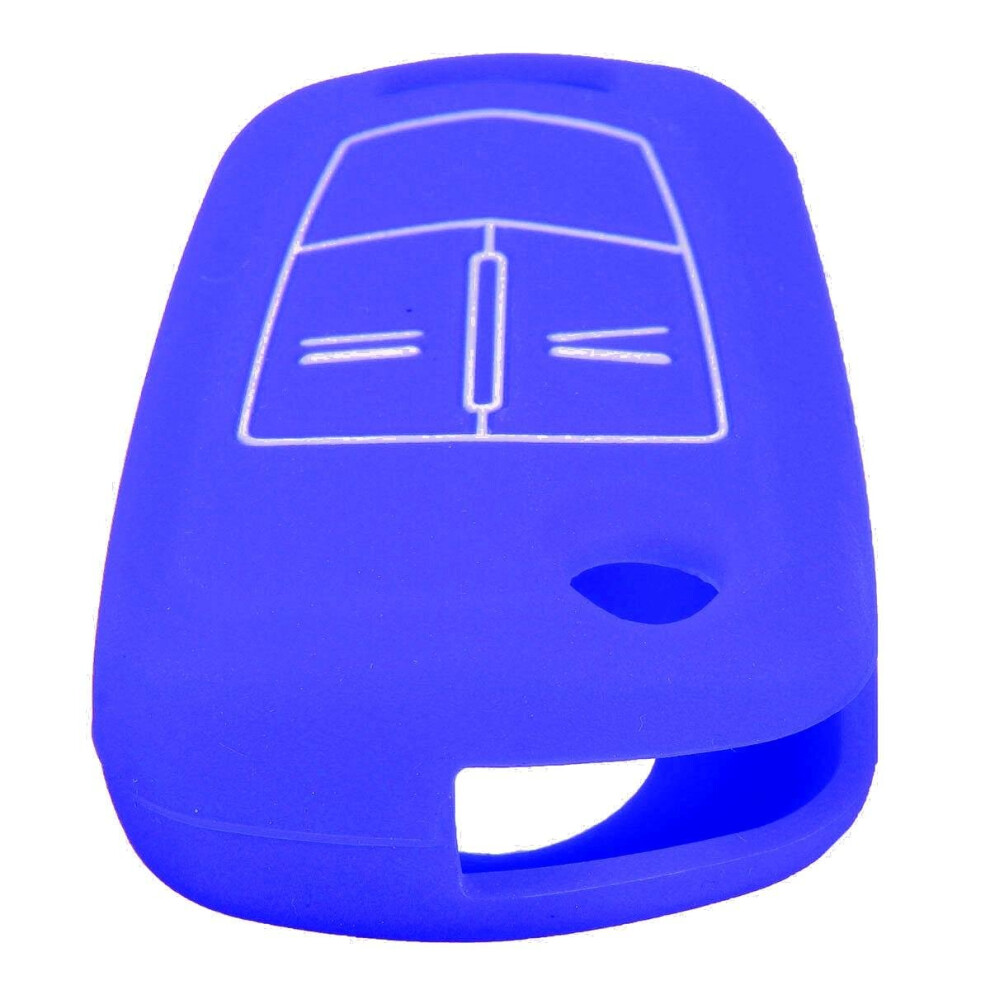 Silicone Remote Key Case Fob Protector Case Opel Vauxhall Corsa Astra Vectra Zafira Colour Blue 840079140746