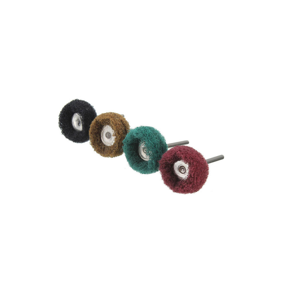 40Pcs Polishers Buffers Abrasive Scouring Pad Grinding Head Shank Fits For Dremel 840079353665