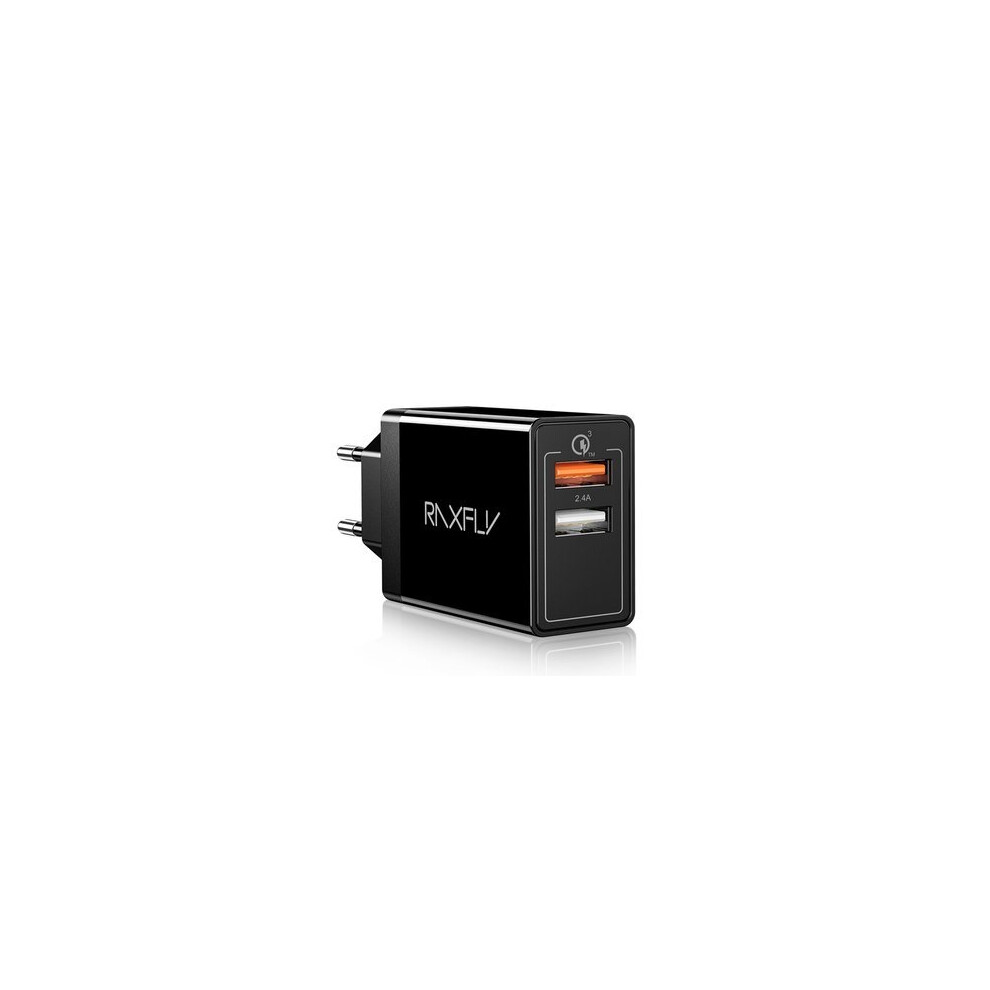 30W Qc3.0 Dual Usb Charger Travel Wall Charger Eu Plug For Oneplus 6T Xiaomi Mi8 Pocophone F1 6441594708134