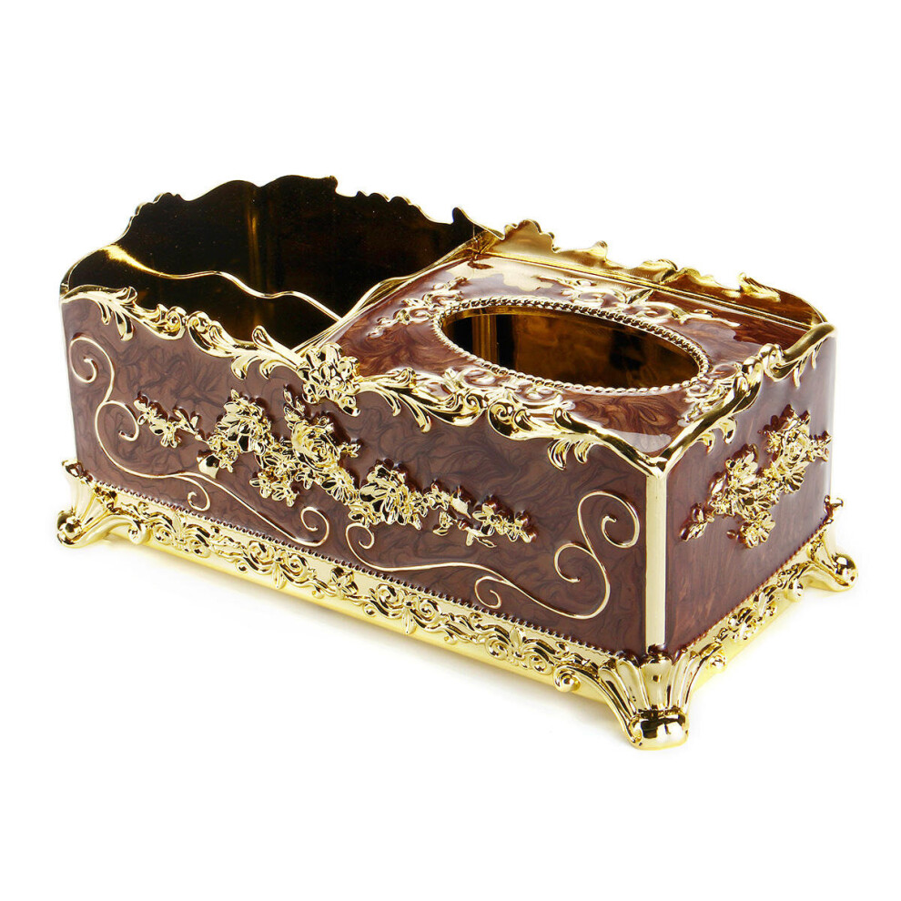 Retro Tissue Box Acrylic Paper Napkin Box Case Cover Phone Holders Organizer GOLDCOFFEE COLOR-image-OPC-P79CWJM-NEW