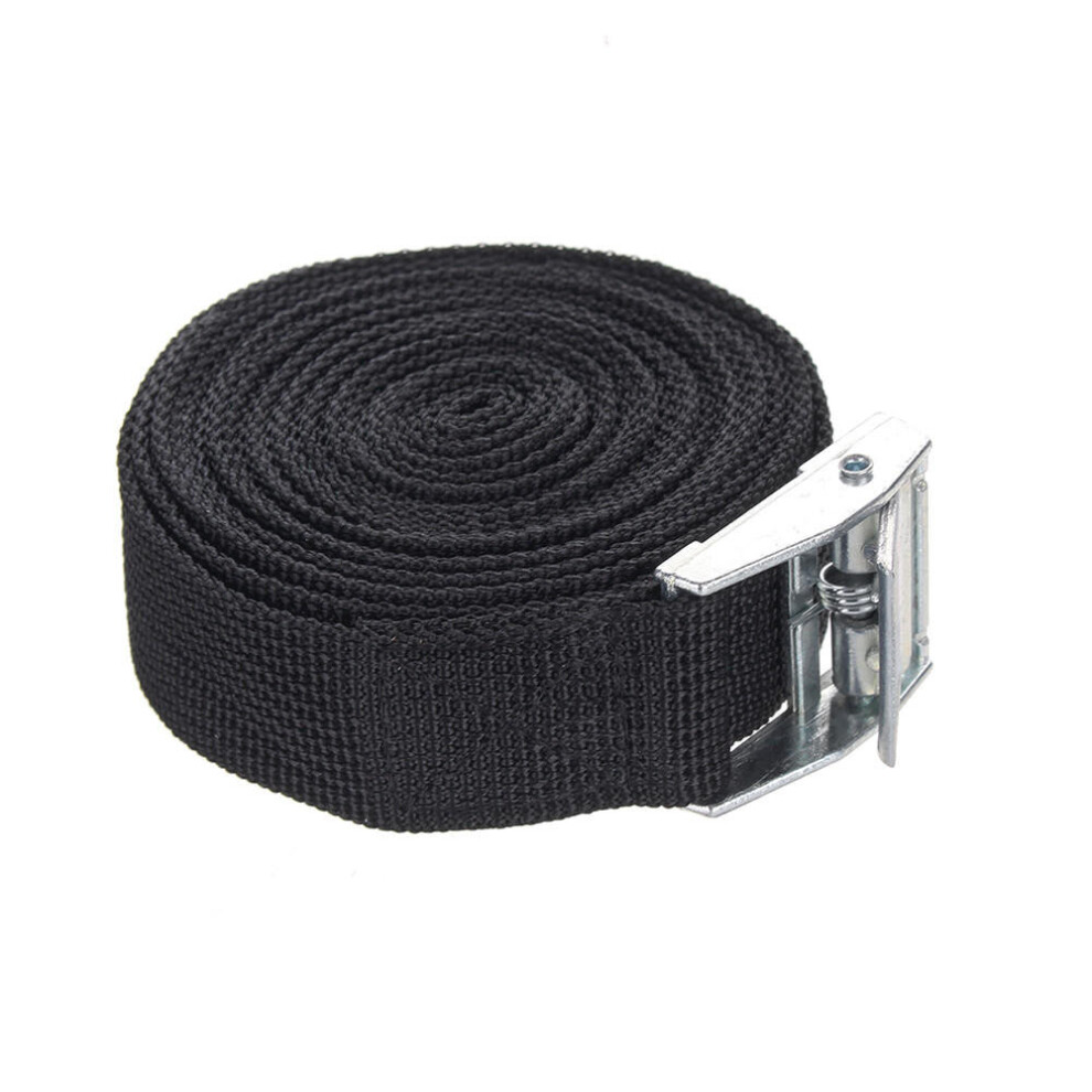 3Pcs 3M Buckled Straps Tie Down Lashing Cam Buckle Roof Rack Towing Rope Black 6901722556858