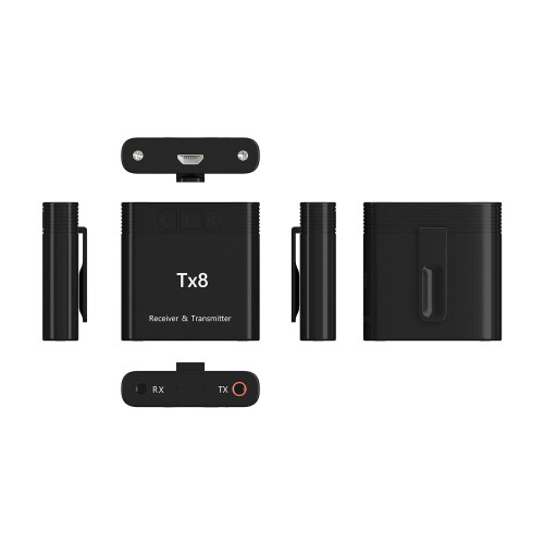 TX8 bluetooth 5.0 Wireless Audio Transmitter Receiver 2-in-1 Car Audio Adapter AUX 3.5mm 2