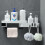 Punch-Free Shower Storage Corner Rack Shelf Hanger Bathroom Kitchen Wall Mounted 5