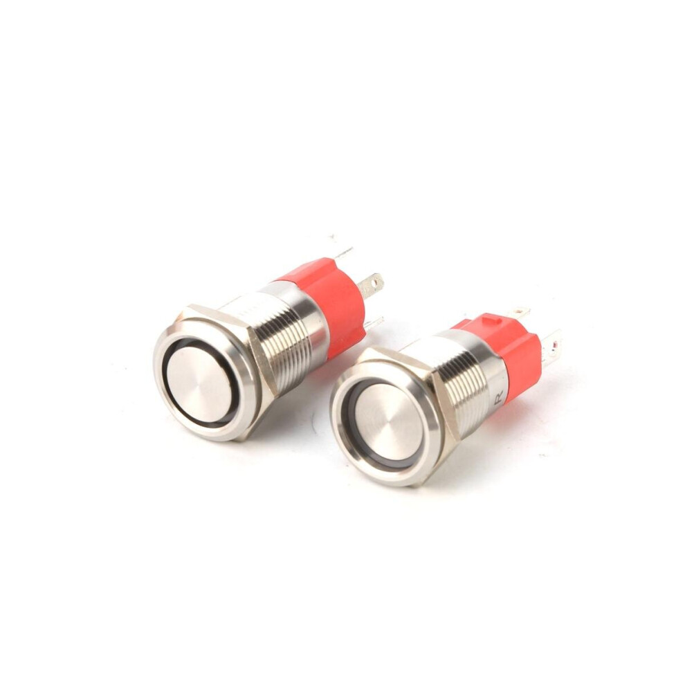 2 Pcs 16Mm Button Switch Momentary Reset Metal Push Button Switch 6901722559248