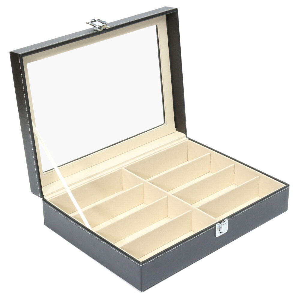 8 Grid Eye Glasses Case Eyewear Sunglasses Display Box Storage Holder Organizer