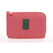 2PCS Multifunctional Fashion Travel Storage Bag Digital Cable Earphone Holder Organizer RED COLOR