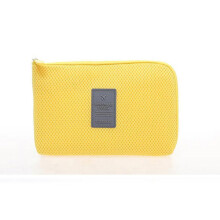 2PCS Multifunctional Fashion Travel Storage Bag Digital Cable Earphone Holder Organizer YELLOW COLOR
