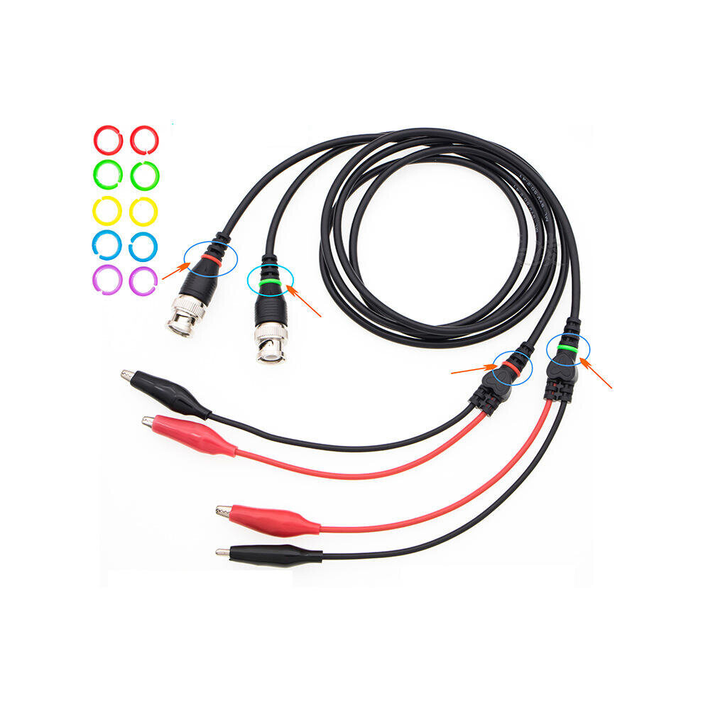2Pcs Y101x 1Pcs 1.1M Bnc To Crocodile Clamping Line Alligator Clip Oscilloscope Probe 6901722562149