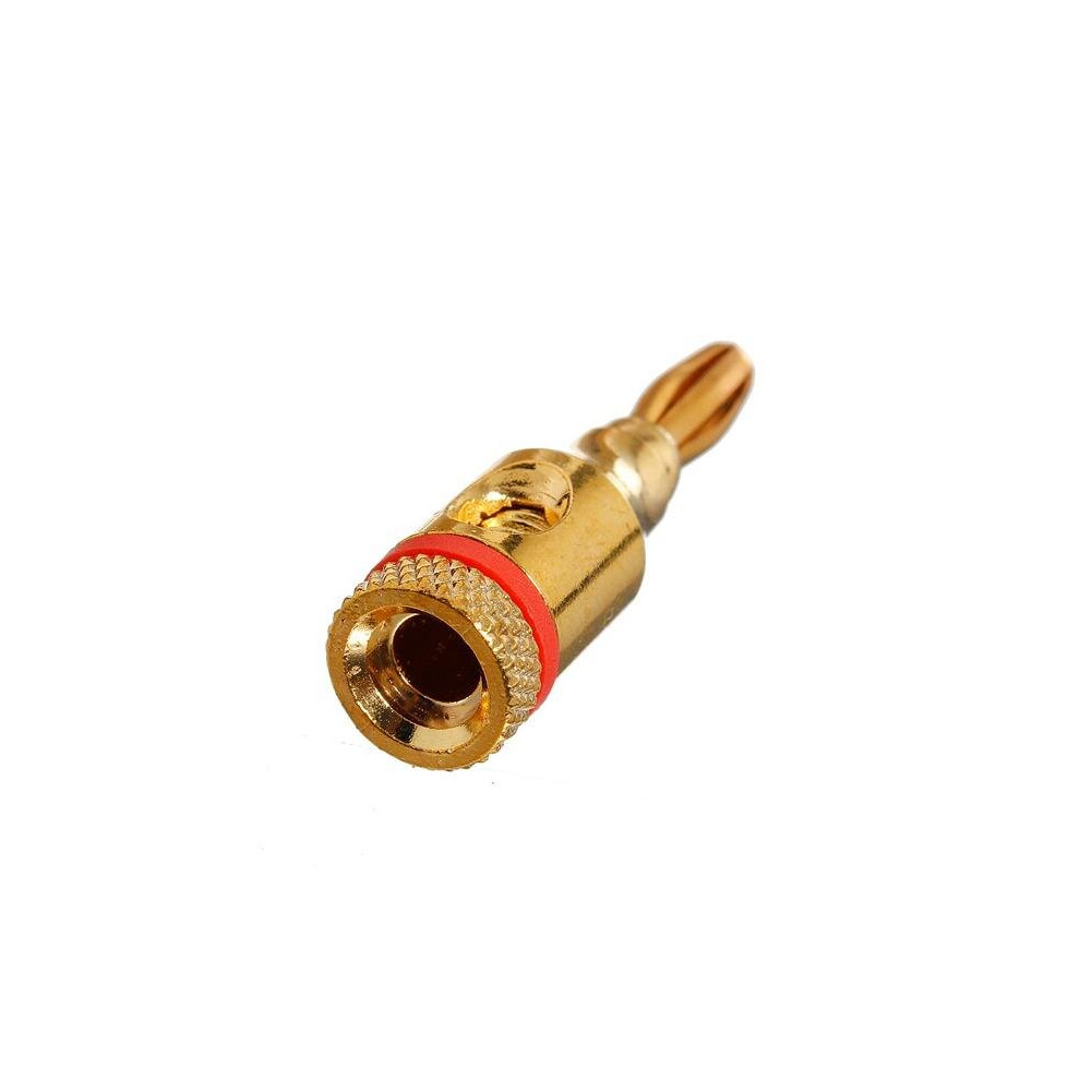 4Pcs 4Mm Speaker Banana Plug Audio Jack Cable Connector Adapter Gold 4191026533279