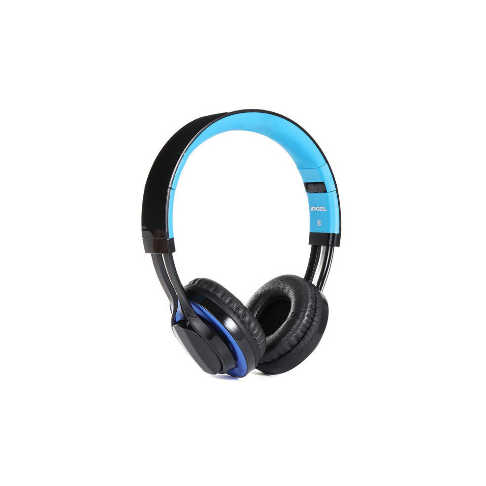 3.5Mm Stereo Wired Earphone Headset With Mic For Smartphone Mp4 Pc Tablet Blue 4151093621811
