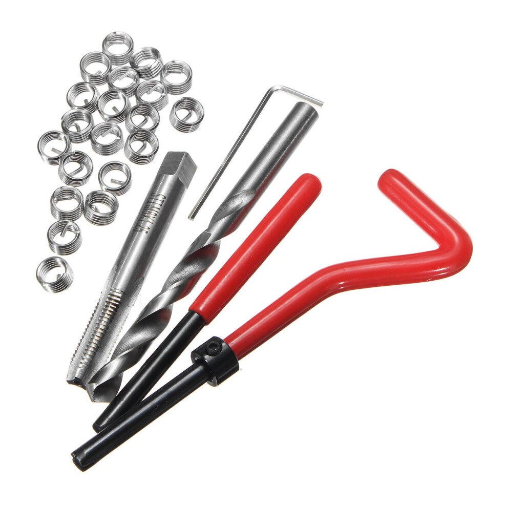 1Set 25Pcs M8 X 1.25 X 8Mm Helicoil Compatible Thread Tap Repair Tool Cutter Kit Insert 5202984940791