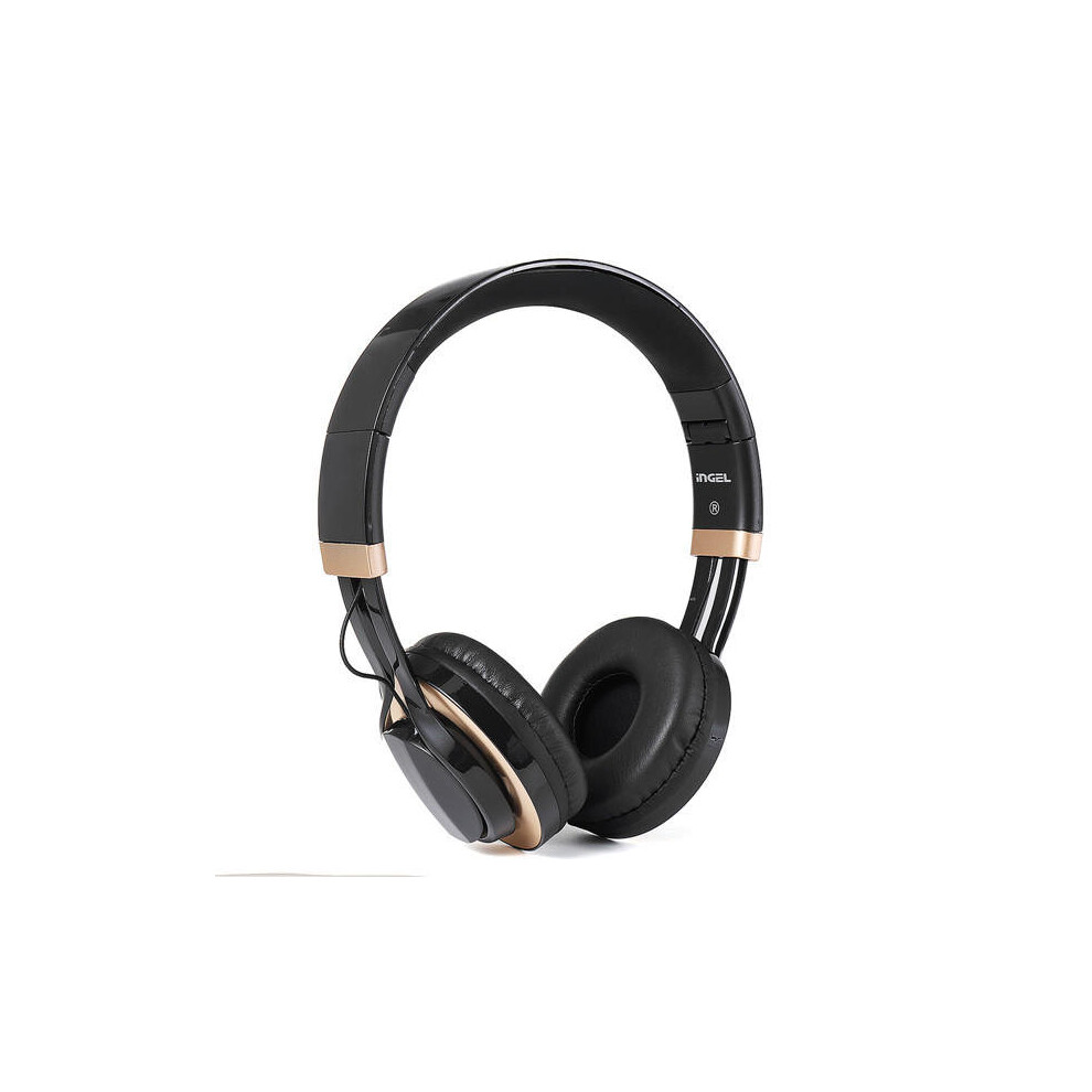 3.5Mm Stereo Wired Earphone Headset With Mic For Smartphone Mp4 Pc Tablet Gold 4151093621804