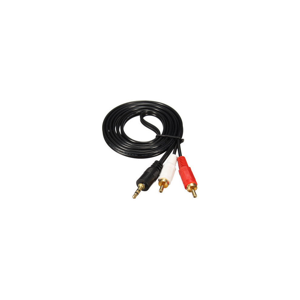 1.5M Male To 2Rca Av Male Stereo Audio Cable Aux Cable 840079130839