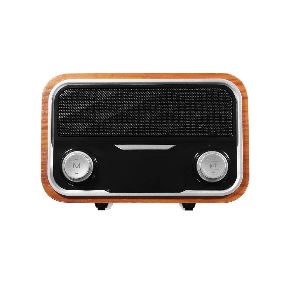 Wood Portable Double Units Wireless Bluetooth Speaker Fm Radio Aux-In Stereo Bass Subwoofer 6901722553697