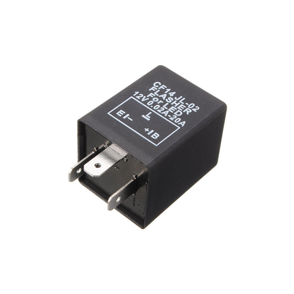 Car Motorcycle 12V Electronic Led Relay Fix Blinker Flasher Indicator 840079315533
