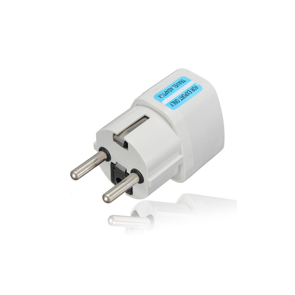 Universal Au Us Uk To Eu Europe Plug Ac 250V Power Travel Adapter Plug White 840079130983
