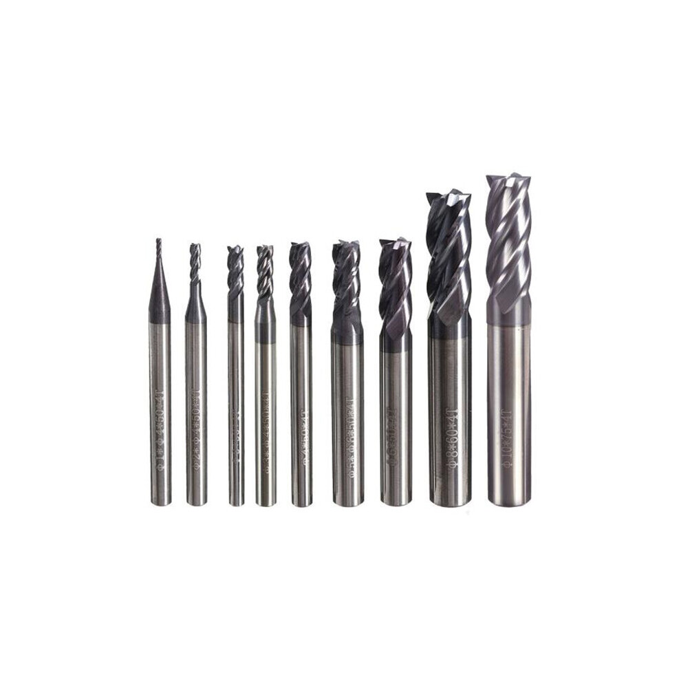 10Pcs 1-10Mm End Mill Cutter Tungsten Carbide Milling Cutter Cnc Tool 8651920567931