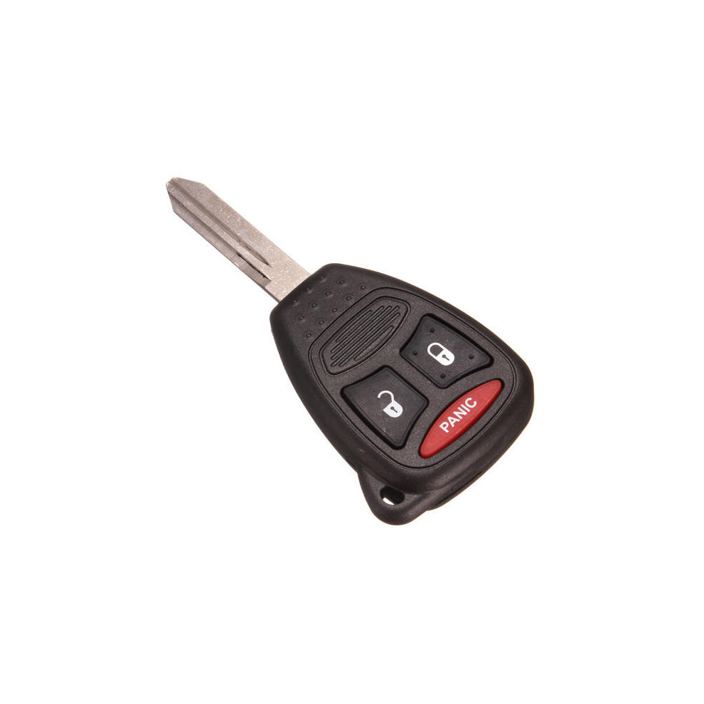 2Pcs Three Buttons Key Remote Shell Case Cover For Chrysler Dodge Jeep Black 840079313614