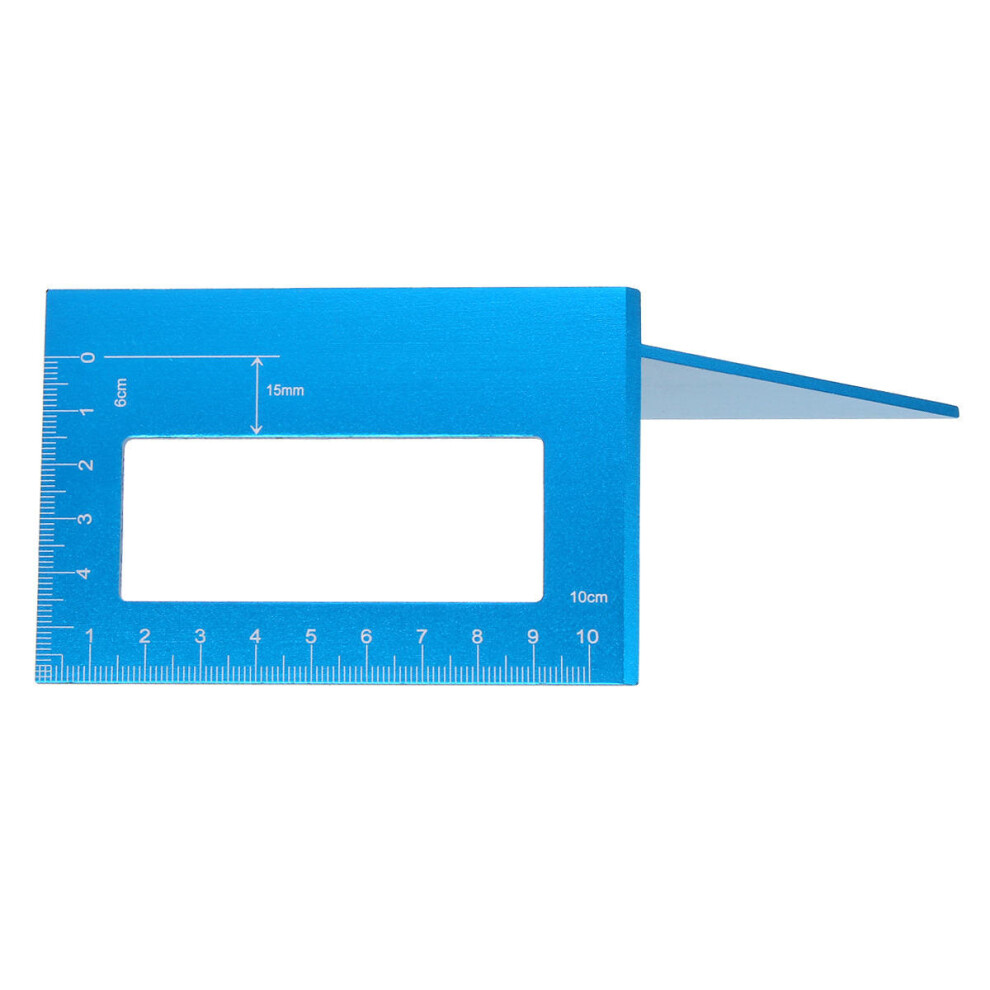 Alloy Woodworking Scriber T Ruler Multifunctional 45/90 Degree Angle Ruler Blue 6901722562712