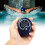 Hand-held 5 Digit Single Row 2 Memories LCD Digital Stopwatch with Whistle 5