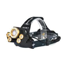 2408B 2500LM Dimmed Version Mechanical Zoom Headlamp For Camping Hunting Cycling 2x18650 Battery USB Interface GOLD