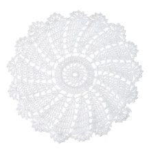 10Pcs/Set Hand Crocheted Doilies Cotton Woven Round Cup Dish Table Tablecloth Placemat Decorations