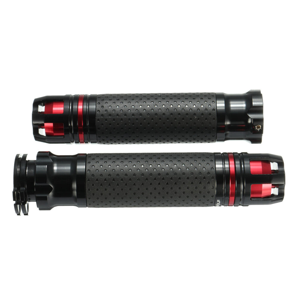 7/8inch 22mm Universal CNC Handlebar Throttle Twist Hand Grip Motorcycle Sport Bike BLACK COLOR