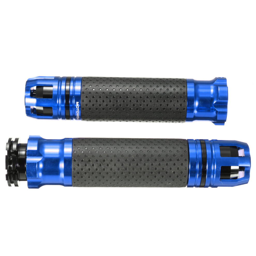 7/8Inch 22Mm Universal Cnc Handlebar Throttle Twist Hand Grip Motorcycle Sport Bike Color Blue 5202984940470