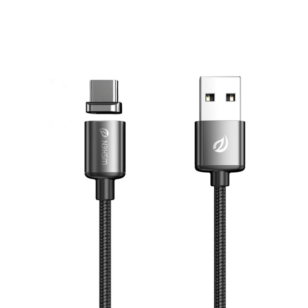 Shark X3 2A Led Magnetic Fast Charging Type-C Usb 1.2M Data Cable For Xiaomi Mi8 Redmi Note8 Huawei P30pro Samsung S10+ Black 6441594703047