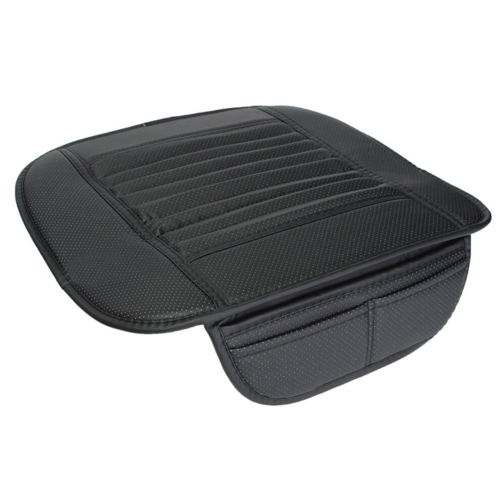 Universal Seat Pad Pu Leather Bamboo Charcoal Car Cushions Car Seat Covers For Auto Car Chairs Interior Colour Black 5202984954927