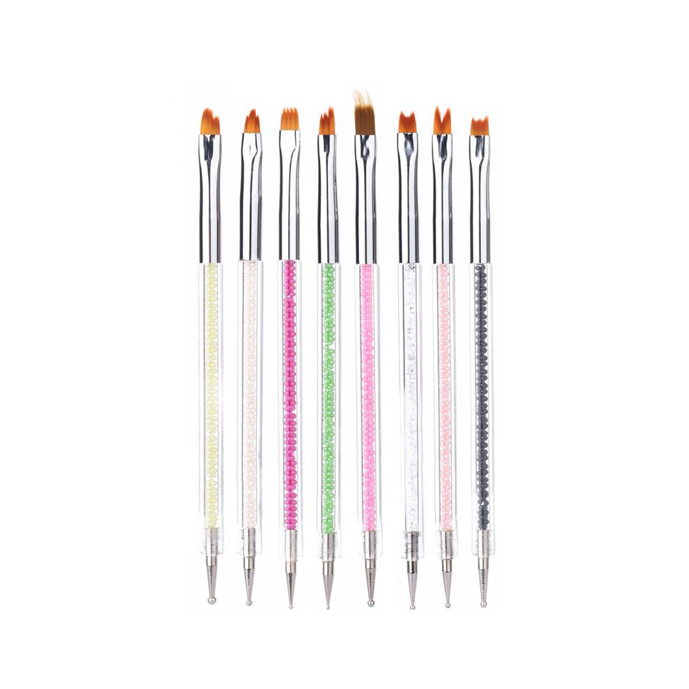 Double Sided Crystal Nail Brush Painting Dotting Gel Tools Professional DIY Manicure Tools