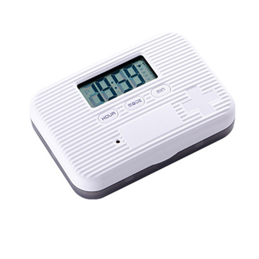 LCD Digital Timer Pill Box 5 Alarms Electric Clock Reminder Pill Case