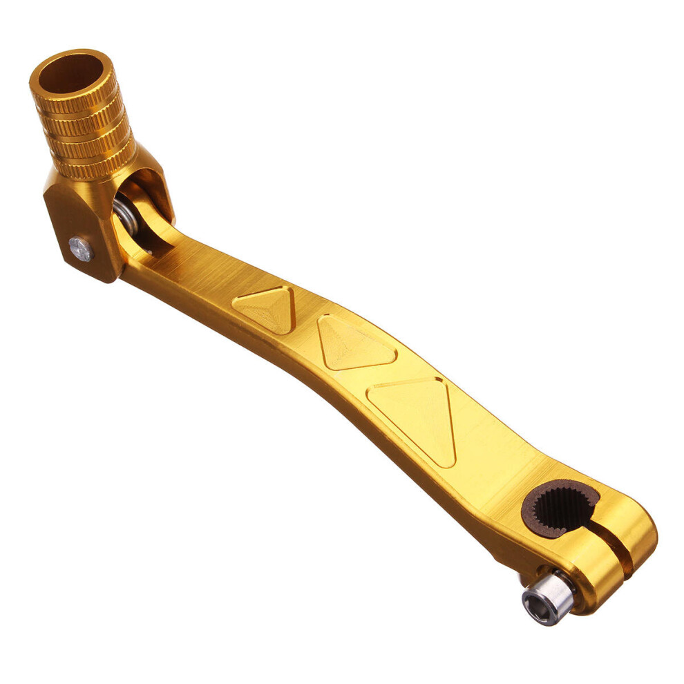 Universal Cnc Folding Aluminium Gear Shifter Lever For Motorcycle Atv Dirt Bike Colour Gold 840079103871
