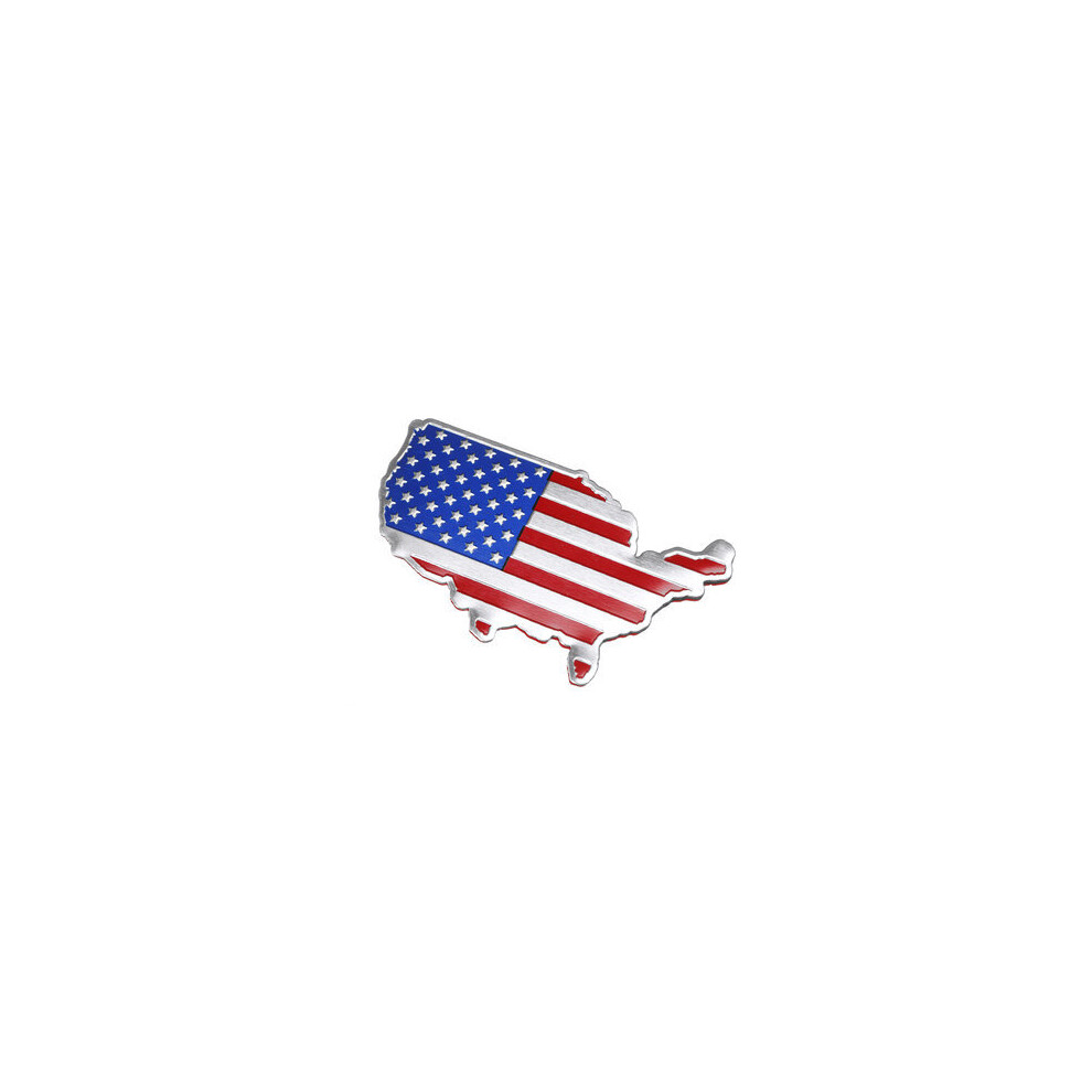 4 Pcs 3D Car Auto Stickers Metal Usa United States American Map Flag Decal Emblem 840079333827