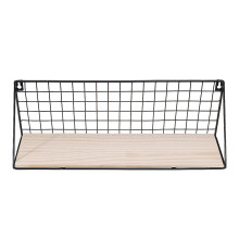 Fashion Wooden Iron Storage Holders Home Storage Shelf Wall Hanging Bookshelf Storage Box Flower Pots Book Storage Racks Decoration Shelf LARGE